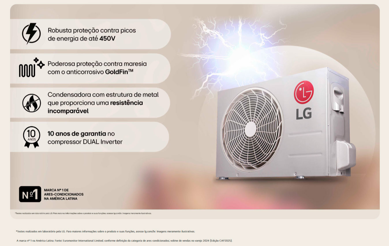 Ar Condicionado Inverter 1800 Btus LG Dual Compact +AI Frio 220V