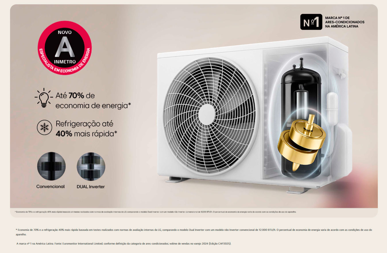 Ar Condicionado Inverter 1800 Btus LG Dual Compact +AI Frio 220V