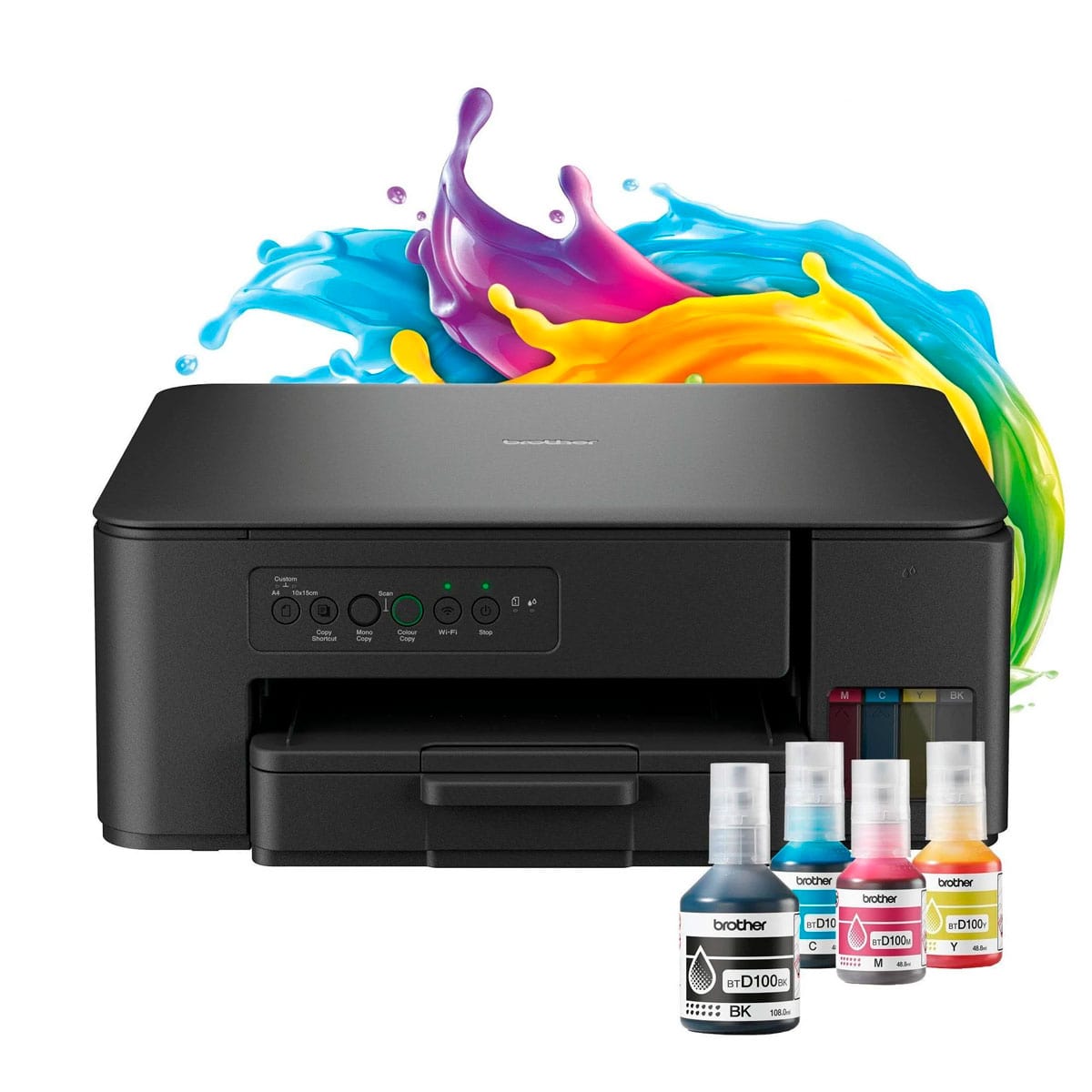 Impressora Multifuncional Tanque de Tinta Brother DCPT430W, InkBenefit, Colorida, Wi-Fi, USB