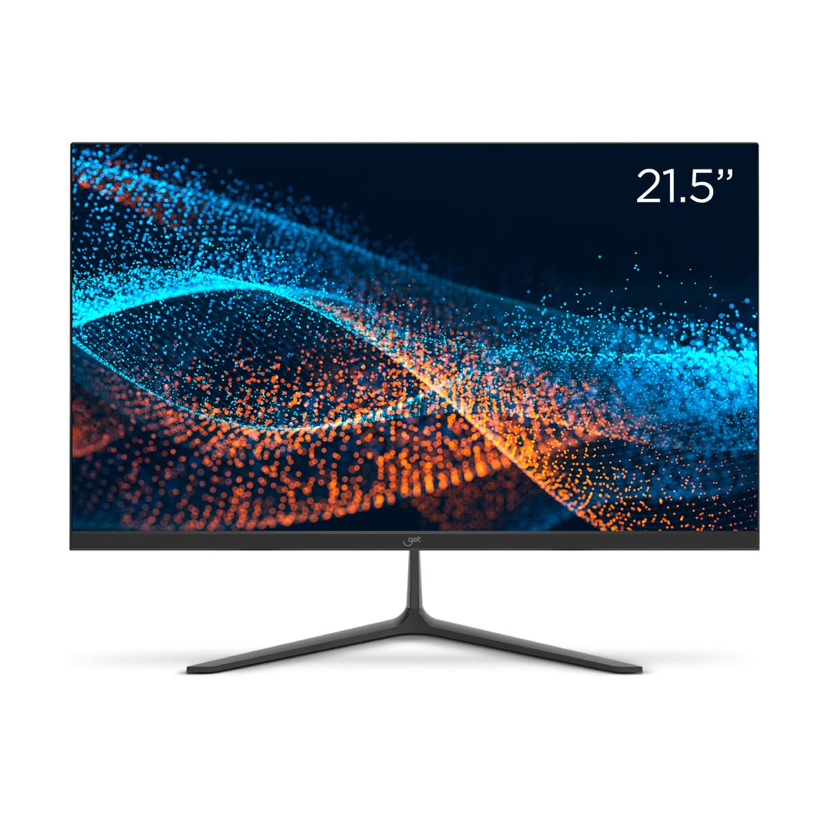 Monitor Office 21,5 Slim Get LED VA Full HD, 5ms, 100Hz, VGA/HDMI, Preto