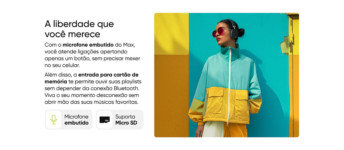 Headphone Bluetooth Get Max Preto