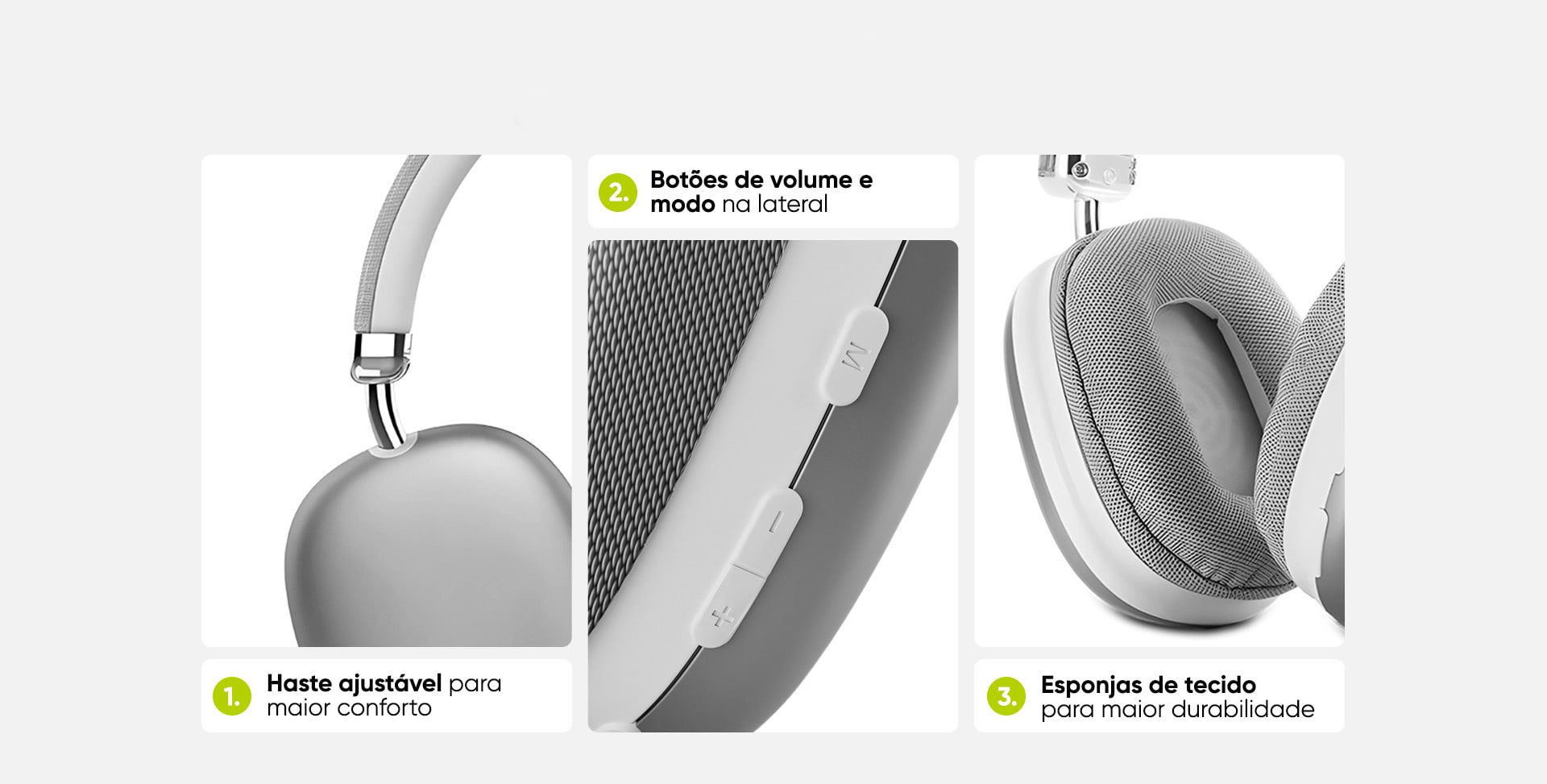 Headphone Bluetooth Get Max Prata