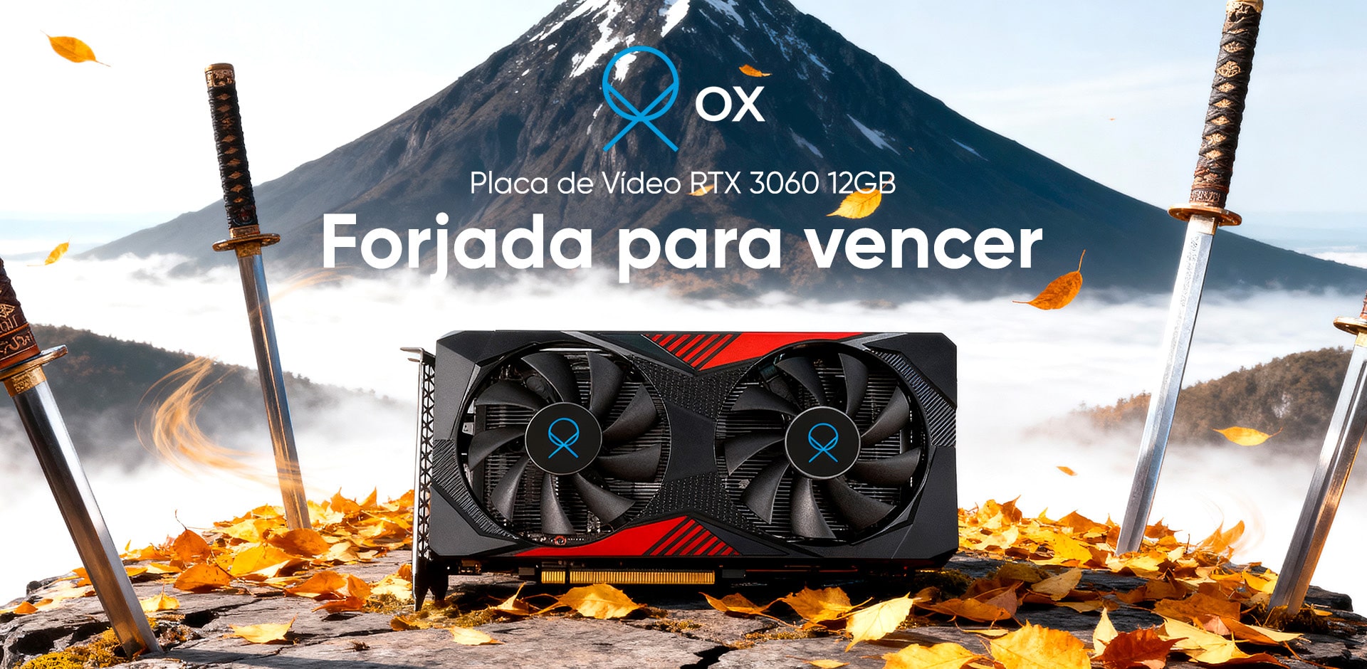 Placa de Vídeo OX NVIDIA GeForce RTX 3060, 12GB DDR6, 192-bit, HDMI, DisplayPort
