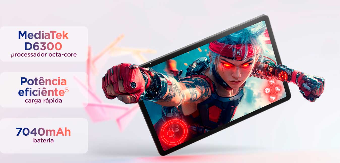 Tablet Lenovo Idea Tab, 8GB RAM, 128GB, 11” 2.5K 90Hz, Android 15, Wi-Fi, com Caneta e Capa, ZAFR0856BR