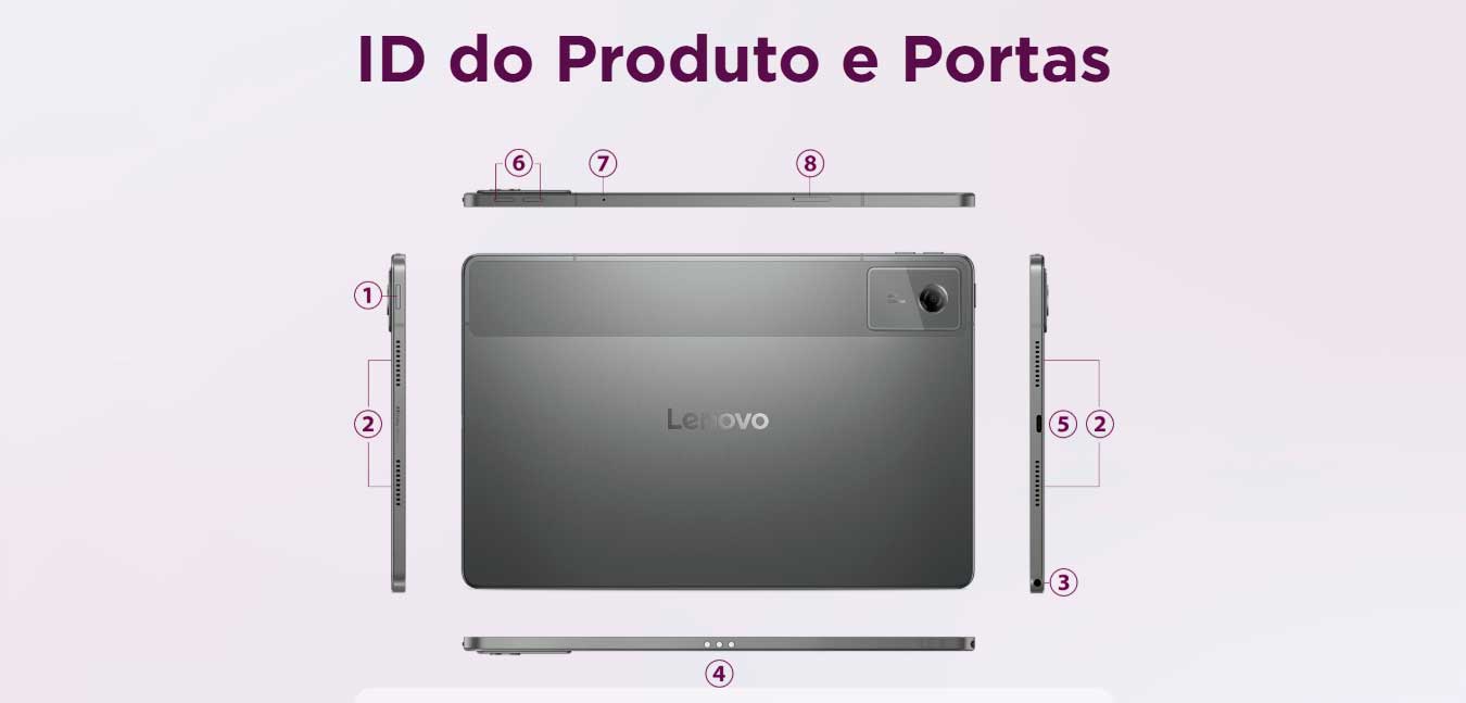 Tablet Lenovo Idea Tab, 8GB RAM, 128GB, 11” 2.5K 90Hz, Android 15, Wi-Fi, com Caneta e Capa, ZAFR0856BR