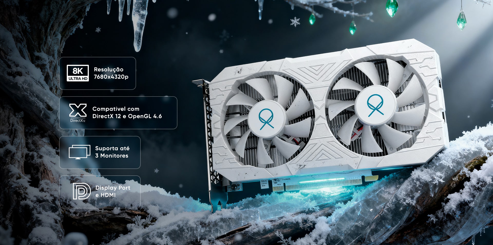 Placa de Vídeo OX AMD Radeon RX580, 8GB GDDR5, 256-bit, HDMI, DisplayPort, DVI