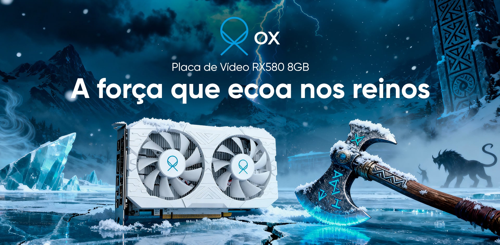 Placa de Vídeo OX AMD Radeon RX580, 8GB GDDR5, 256-bit, HDMI, DisplayPort, DVI