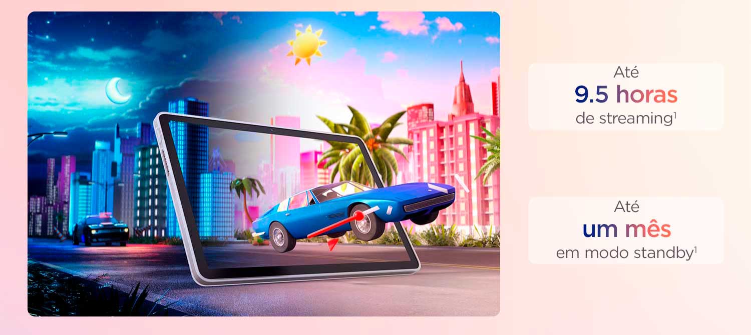 Tablet Lenovo Tab MediaTek Helio G85 4GB 64GB Wi-Fi + 4G Android 14 10.1'' WUXGA Cinza - ZAEL0068BR