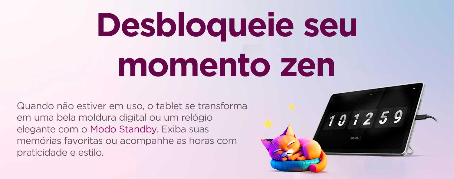 Tablet Lenovo Tab MediaTek Helio G85 4GB 64GB Wi-Fi + 4G Android 14 10.1'' WUXGA Cinza - ZAEL0068BR