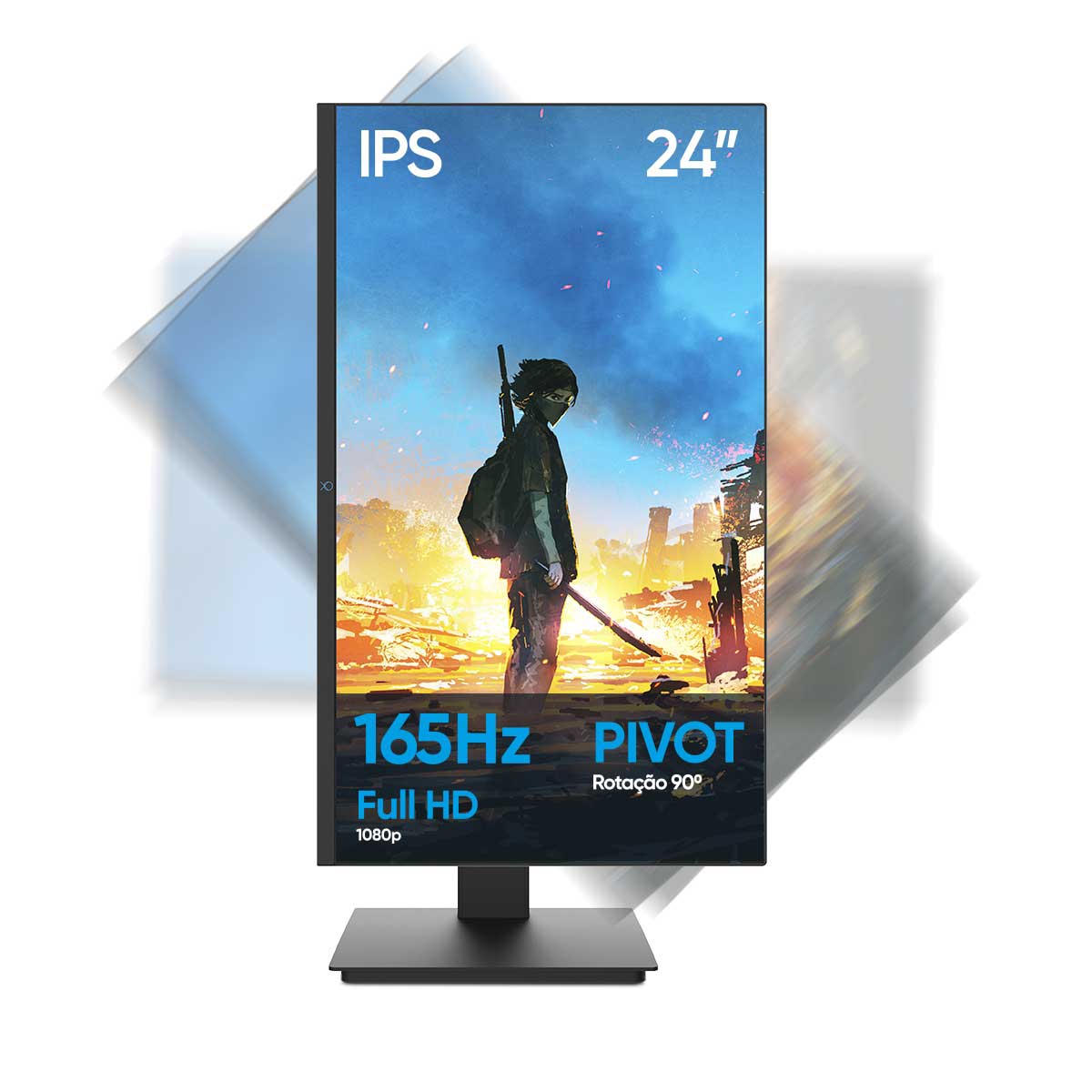 Monitor Gamer Pivot 24 OX Órbita IPS Full HD, 165Hz, HDMI / DisplayPort