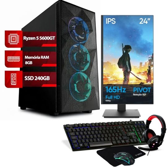 PC-Gamer-Ryzen-5-5600GT-RAM-8GB-SSD-240GB-Linux--Goldentec---Monitor-Gamer-Pivot-24-OX-Orbita-IPS-FHD---Headset---Teclado---Mouse---Mousepad-1