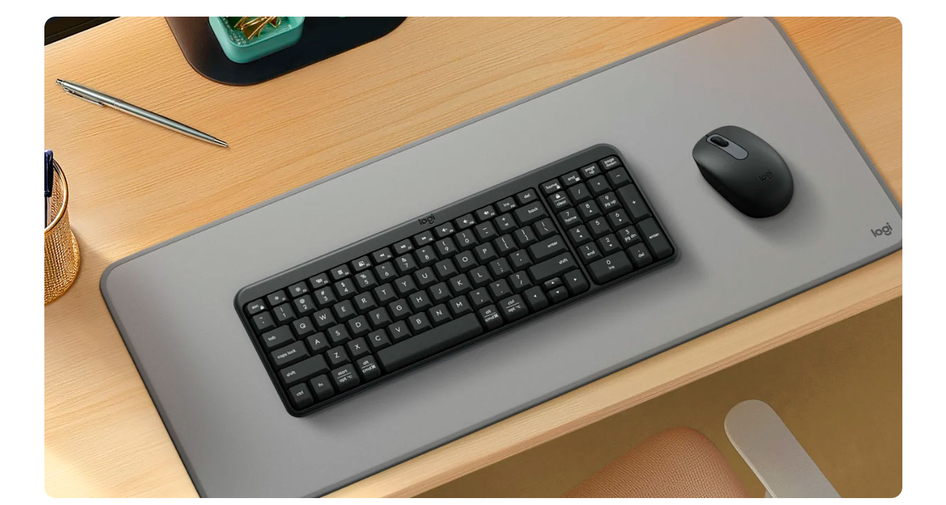 Teclado e Mouse Sem Fio Logitech MK250, Bluetooth, Branco - 920-013517