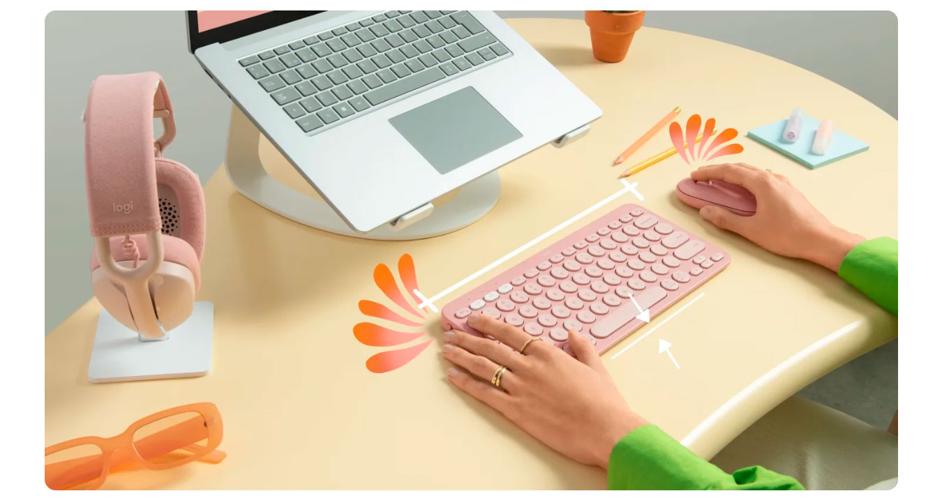 Teclado Sem Fio Logitech Pebble Keys 2 K380s, Slim, Bluetooth, Branco