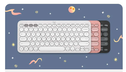 Teclado Sem Fio Logitech Pebble Keys 2 K380s, Slim, Bluetooth, preto