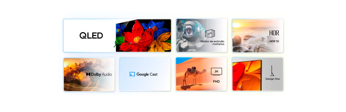 Smart TV 32 QLED Full HD TCL 32S5K Google TV, Wi-Fi, Bluetooth, HDMI