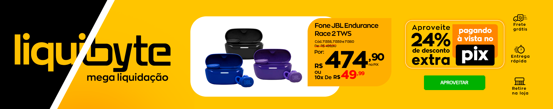 Liquibyte fones JBL - Destaque