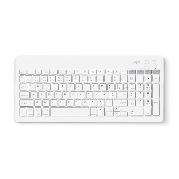 Teclado Sem Fio Bluetooth Slim Get Shift Branco