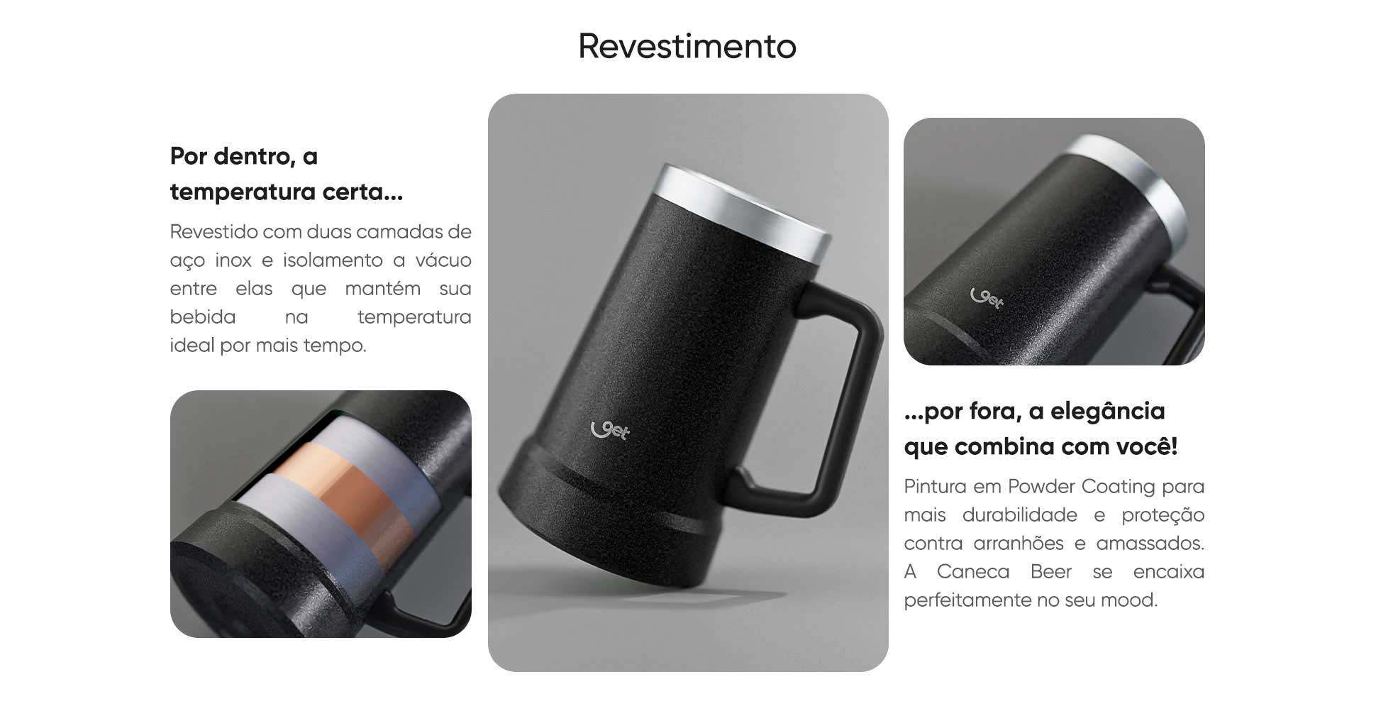 Caneca Térmica Get Beer 730ml Preta