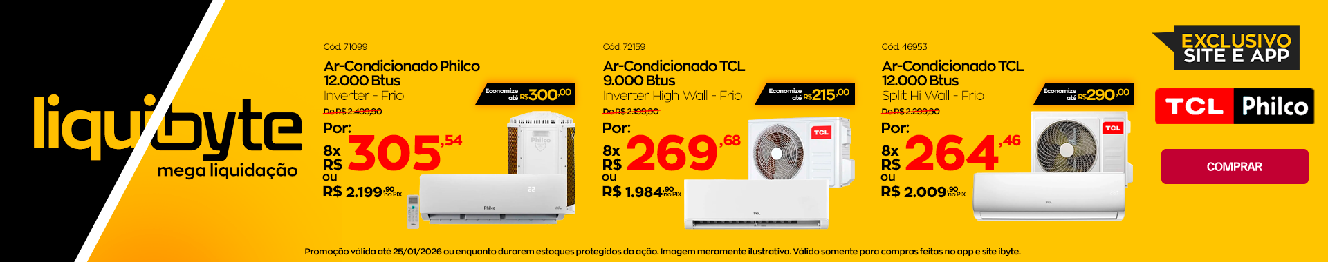 Liquibyte Ar Condicionado TCL e Philco - Destaque