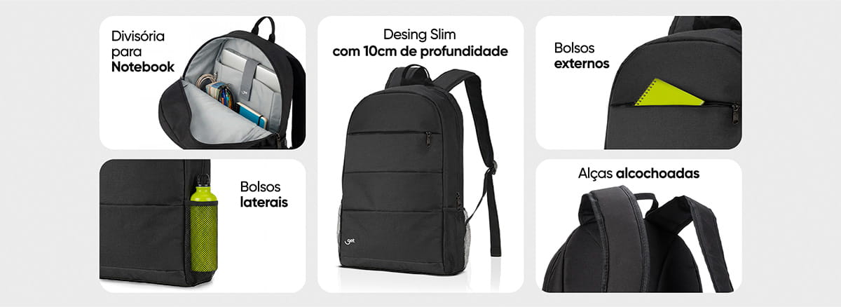 Mochila para Notebook 15.6 Get Slim