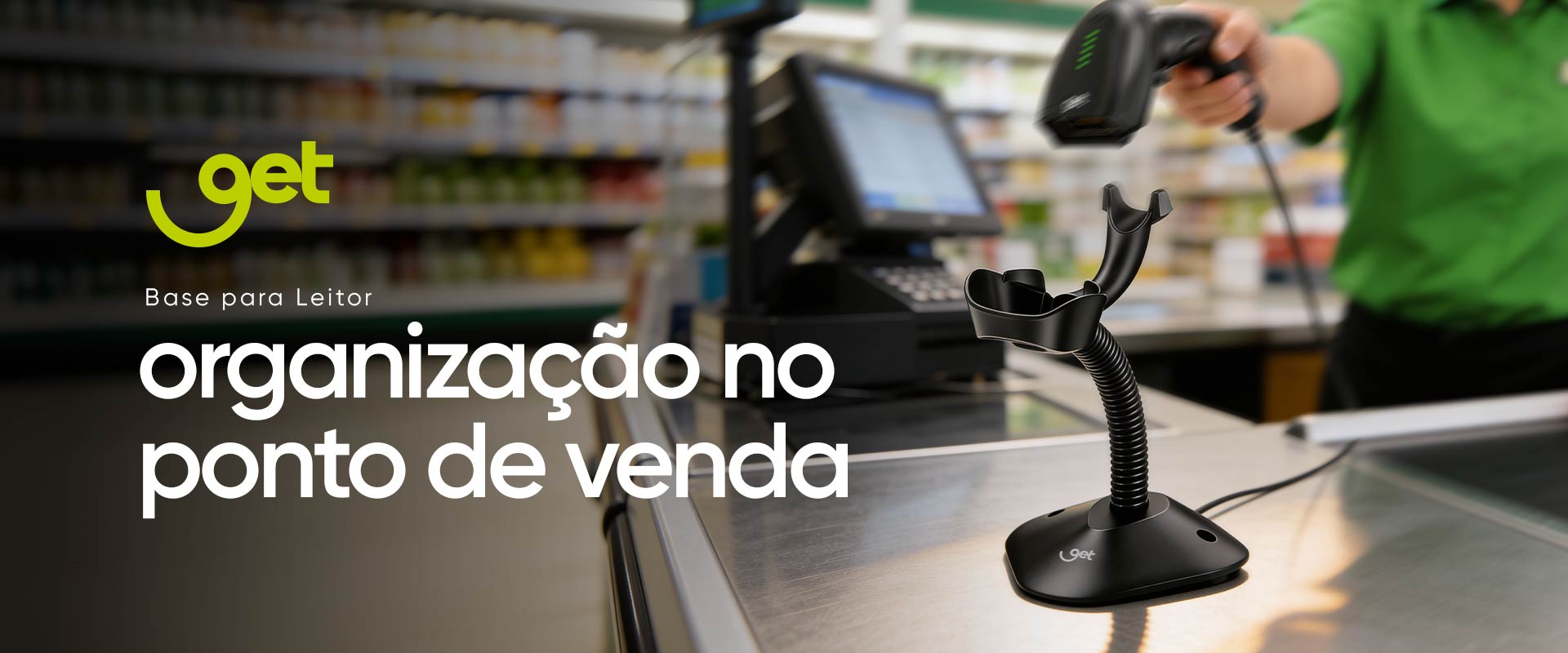 Base para Leitor de Código de Barras Get Preto