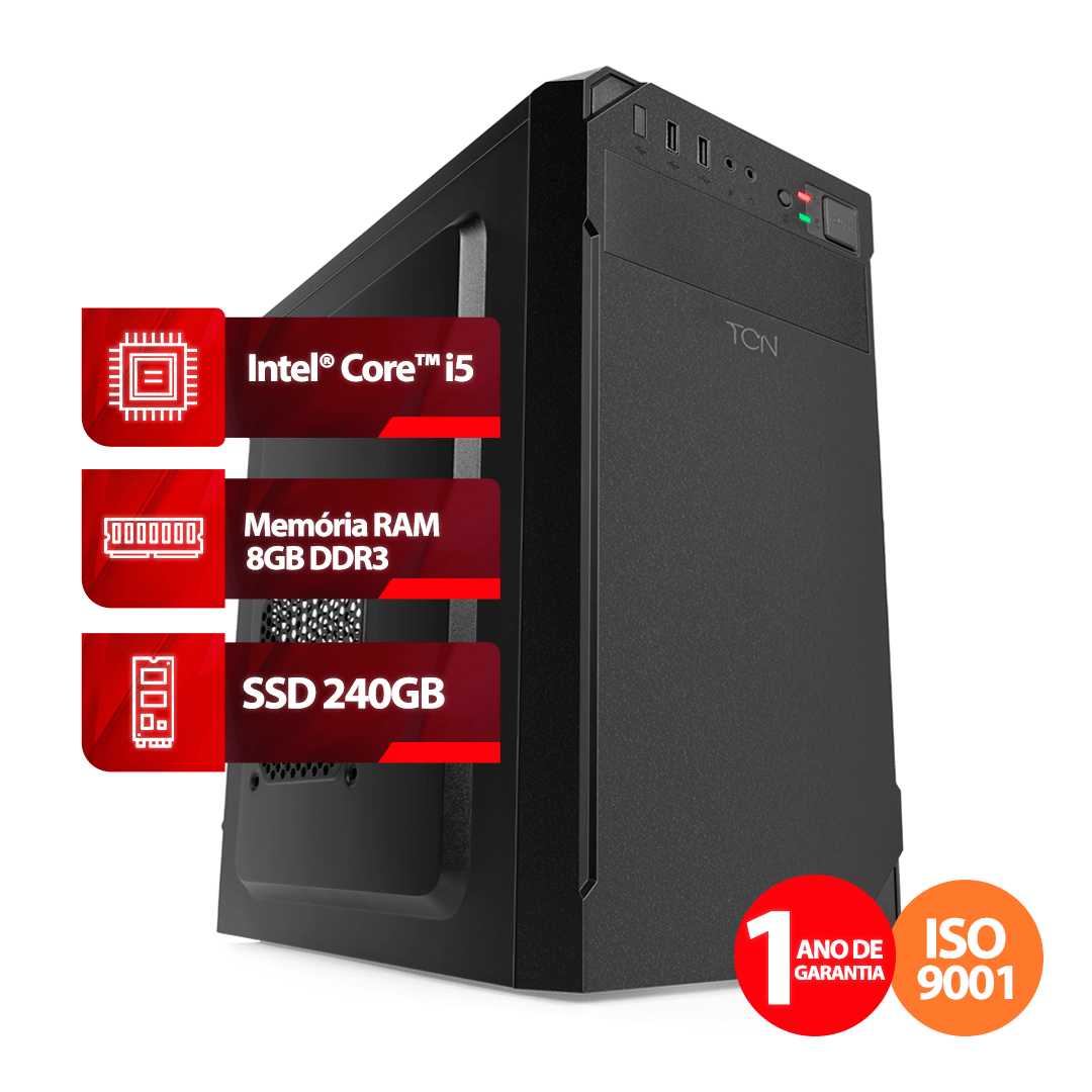 Computador Intel® Core™ i3 de 4ª Geração, RAM 8GB, SSD 240GB, Linux | TCN