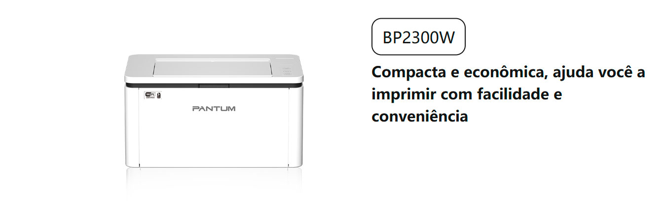 Impressora Laser Monocromática Pantum BP2300W Smart Classic USB, Wi-Fi, Bluetooth