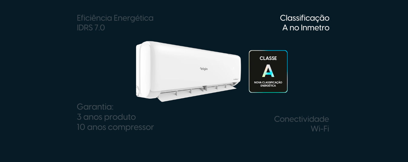 Ar Condicionado Eco Inverter 3 12000 Btus Elgin Wi-Fi Frio 220V