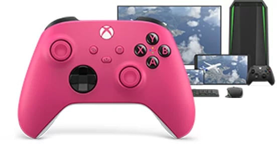 Controle Sem Fio Xbox, Deep Pink, Microsoft - QAU-00082