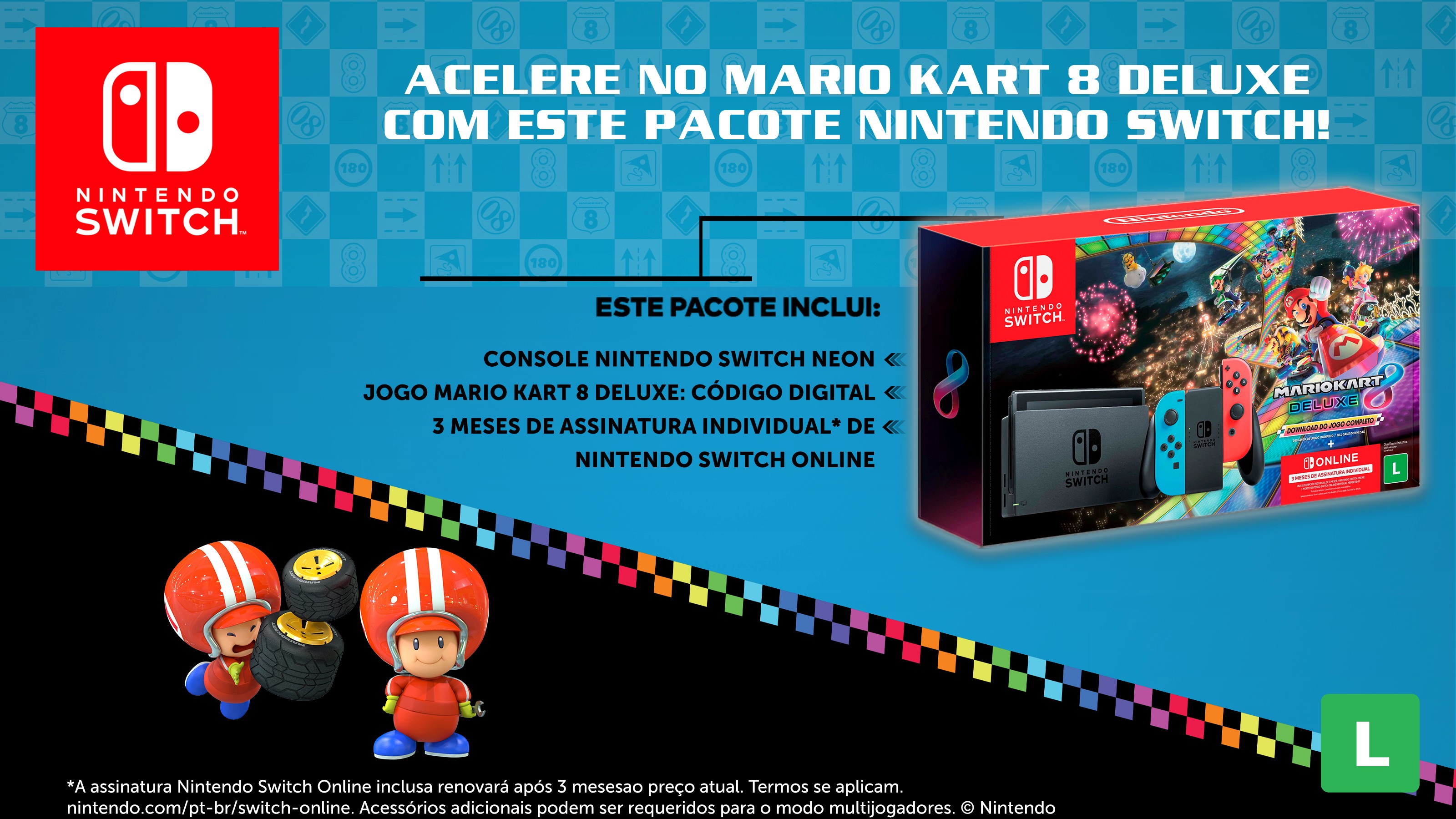 Mario Kart 8 Deluxe - Jogo Nintendo Switch - Seminovo