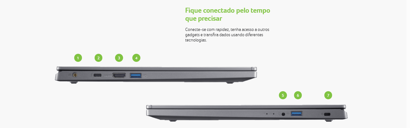 Notebook Acer Aspire 15 A15-51M-793V, Intel® Core™ i7-13620H, 13º Geração, 8GB, 512GB SSD