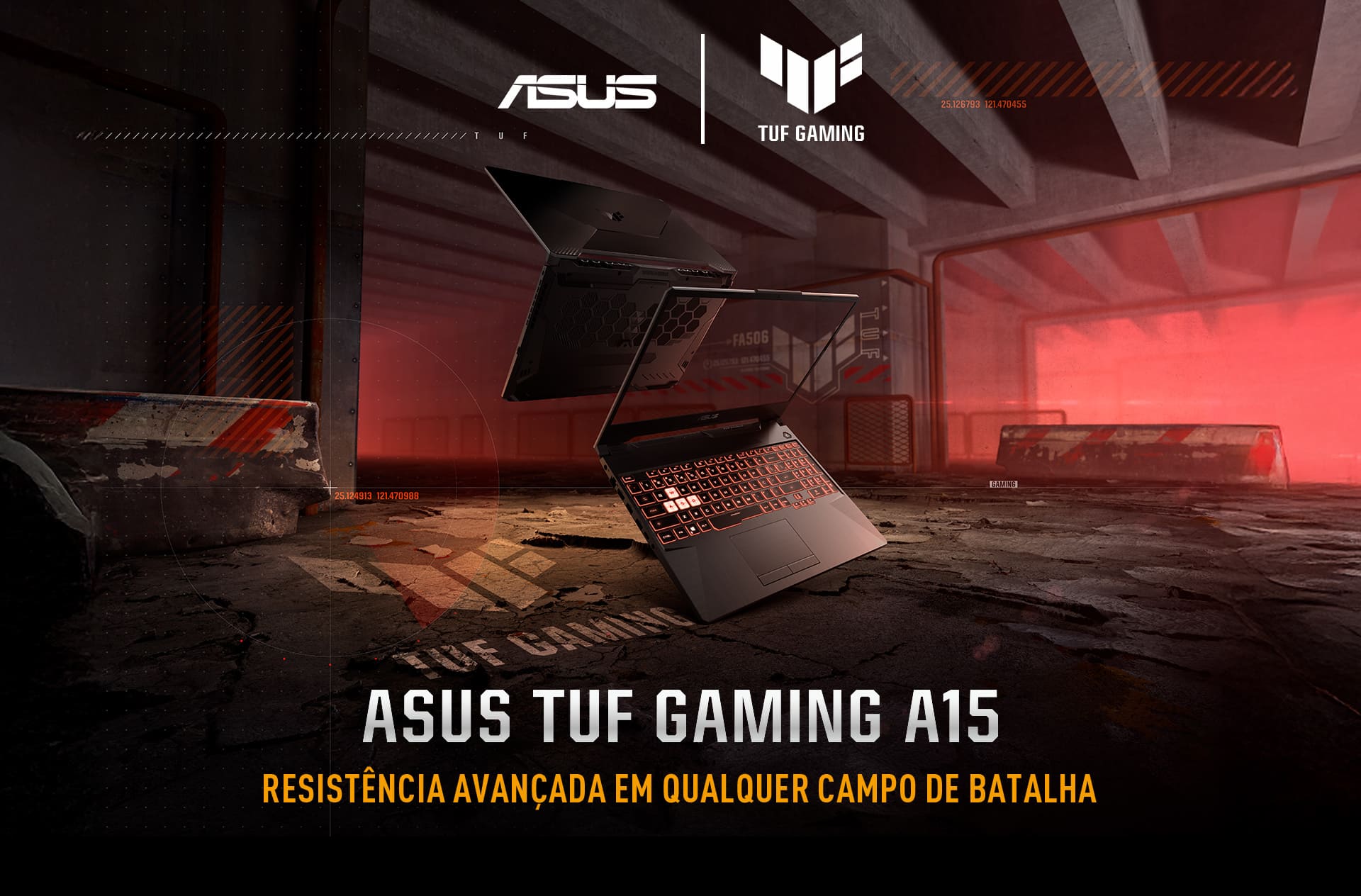 Notebook Notebook Gamer Asus TUF Gaming A15, RTX 3050, AMD Ryzen 7, RAM 16GB, 512GB SSD