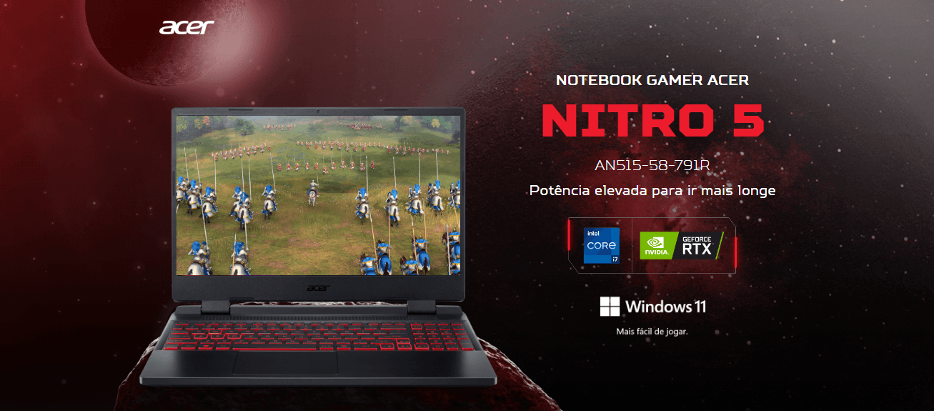 Notebook Gamer Acer Nitro 5 AN515-58-791